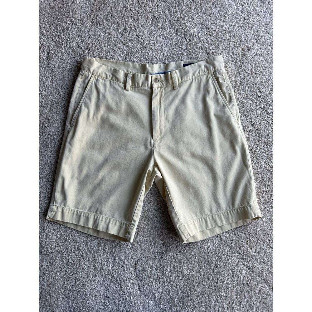 Polo Ralph Lauren Classic Fit Shorts Mens 32 Yellow Cotton Chino Casual Preppy